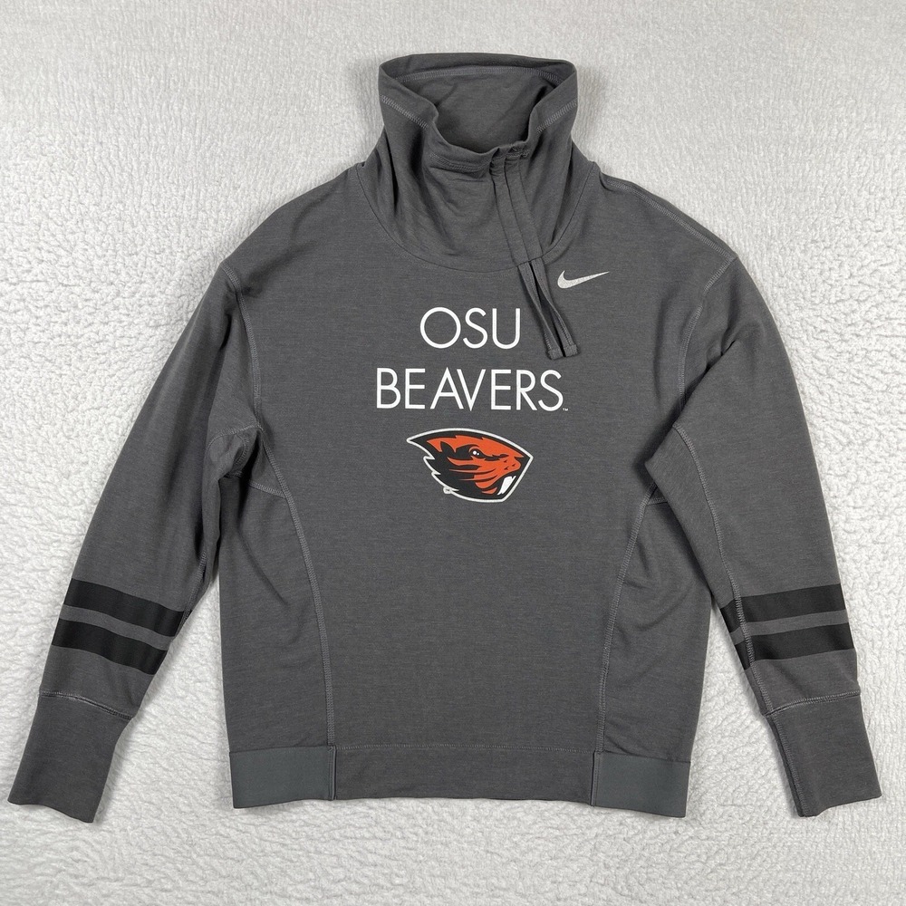 OSU Beavers Sweatshirt Womens‎ Small Gray Cowl Neck Pullover Oregon State Top